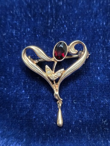 Vintage brosche jugendstil - vintage,