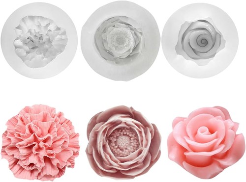 Silikonform rose blüte 3 - rose,
