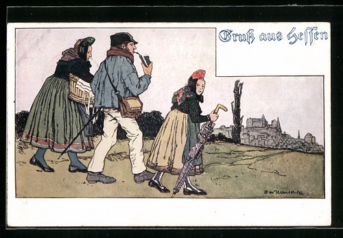 Künstler otto ubbelohde - künstler-ak,