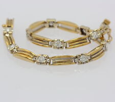 Armband in 18 kt 18k 750 er Gelb Weiß Gold Brillianten Brillant Diamant Armreif