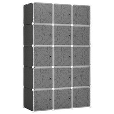 HOMCOM Cube DIY Kleiderschrank tragbar ineinandergreifend Kunststoff Modular Schrank Schrank