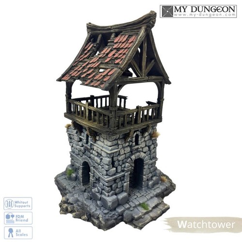 Ruined watchtower 28mm tower - watchtower,