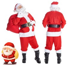 Weihnachtsmann Kostüm Santa Anzug Rotes Weihnachtsklaus Suiten für Erwachsene