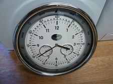 Spirit Of St Louis 15" Wanduhr Temperatur- und Luftfeuchtigkeitsanzeige Chrom