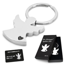 ZWEN Schutzengel Schlüsselanhänger Geschenkbox Schutzengelkarte Engel Anhänger