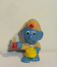 SCHLAFMÜTZE SCHLUMPF *Bemalung matt-blau* E. D. D. S. Schlümpfe 1983 ORIGINAL