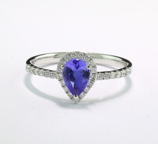 Tansanit Brillant Ring 750er