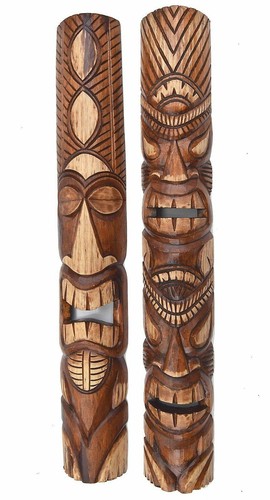 Tiki wandmasken 100cm - tiki,