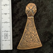Axt Schmuck Viking Großer Anhänger aus Bronze Mittelalter 