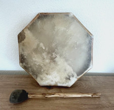 C-Ware Terre Schamanentrommel Ziege Oktagon 40cm mit Schlägel 8-eckig achteckig