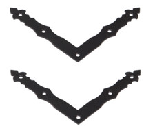 2x Dekowinkel Türwinkel schwarz Antiker Fensterwinkel rustikaler Eckwinkel