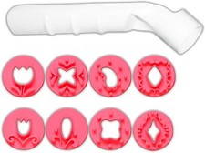 Ausstechformen Set 9tlg Handgriff Fondant Marzipan Stempel Ausstech Ausstecher 8