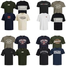 Jack Jones Herren T-Shirt 4er Pack Plus Size Übergröße 2XL 3XL 4XL 5XL 6XL 7 8XL