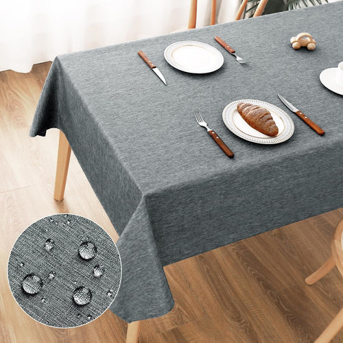Tischdecke abwaschbar grau - abwaschbar,,