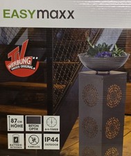 Easymaxx Dekosäule mit Pflanzschale mit LED- Beleuchtung Neu