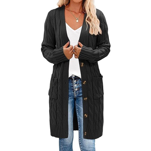 Damen langarm strickjacke - damen,