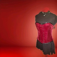 Korsett Halbbrust  rot Samt 76 cm so gut wie neu. Macht einen Preisvorschlag!?