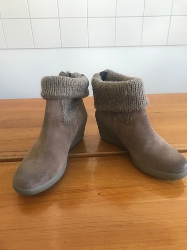 Clarks ankle boots beige - clarks,, boots,beige