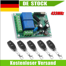 433MHz Funk Universal Garagentor Handsender 5X Fernbedienung +Empfänger AC 220V