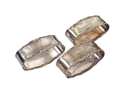 Antike silber serviettenringe - silber,