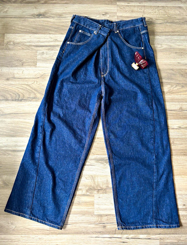 Bershka wide leg jeans - leg, blau