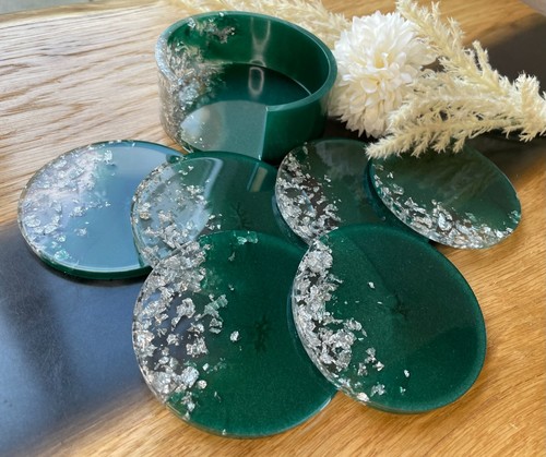 Resin untersetzer 6er - resin, set