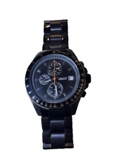 Edelstahl Chronograph Herren Matt schwarz