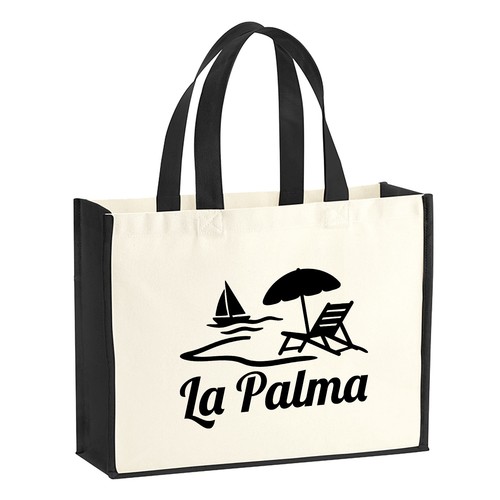 Jutetasche palma inselmotiv - palma,