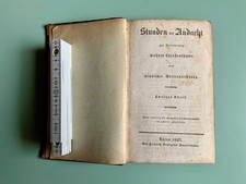 Stunden der Andacht 1837  Buch alt