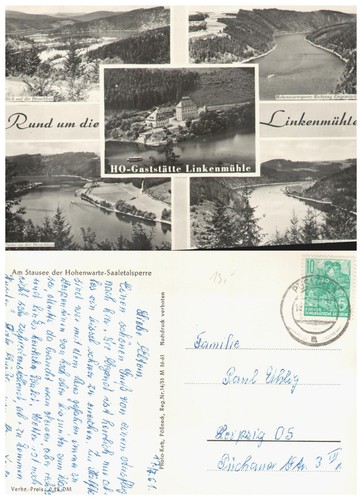 Ansichtskarte linkenmühle - ansichtskarte,