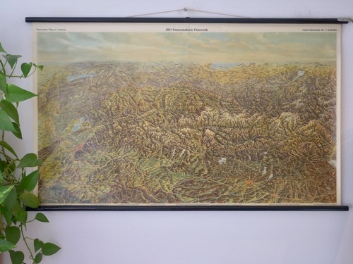 Vintage schulwandkarte jro - |,