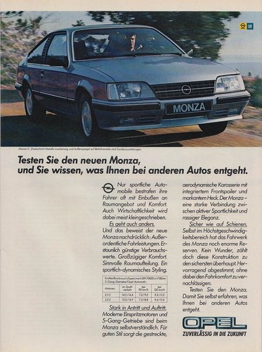Opel monza reklame - monza,