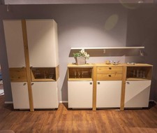 Venjakob Wohnwand LS 043016 Albero Sideboard Vitrine Lack Weiß Matt Santanaeiche