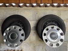 Zwei Falken Winterreifen gebraucht mit Felgen und Radkappen Fiat 500 175/65R14