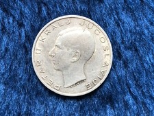 20 Dinara 1938 Jugoslawien Silbermünze 750er Silber Doppeladler Peter II.