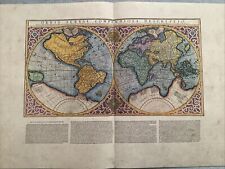 Historische Weltkarte von Mercator: "Orbis Terrae Compendiosa" auf Büttenpapier