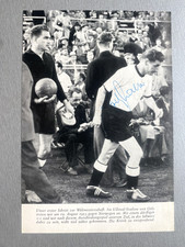 FRITZ WALTER (†) DFB Weltmeister 1954 signed Buchbild 12x18 Autogramm