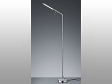 Ausgefallene stufenlos dimmbare LED Stehleuchte 162cm hoch in Silber matt