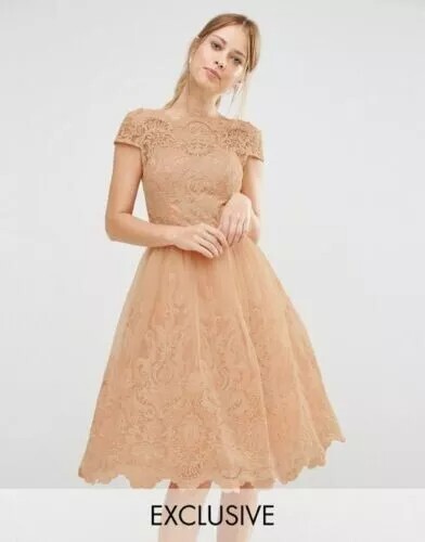 Chi london beige - chi, kleid