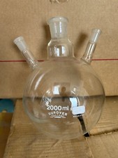 Durover  3 Halskolben Dreihalskolben 2000 ml Borosilikatglas  NS 14-29-14