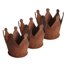 Gartendeko Rost Mini Krone Ø6,5 cm Edelrost Metall Garten Deko Rostkrone