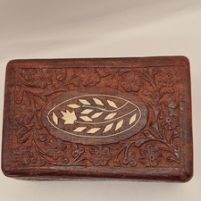  Alte Vintage Holzschatulle