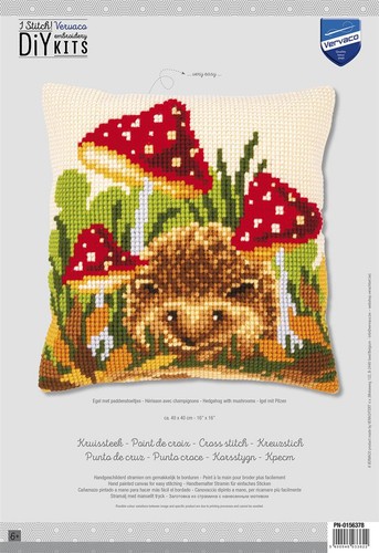 Kreuzstich kissen set igel mit - kreuzstich-kissen-set,