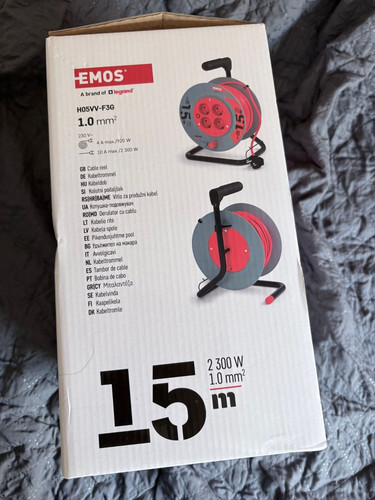Emos kabeltrommel mit 4 - kabeltrommel,