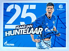 Klaas-Jan Huntelaar FC Schalke 04 handsignierte Autogrammkarte 2016-17 AK S04