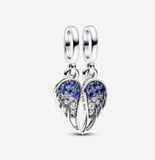 Pandora Teilbarer Engelsflügel Charm Anhänger 925 Silber 