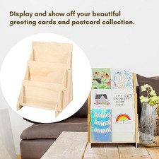 Tabletop -Bücherregal für Kinderzimmer Holzbuchregal für Postkarte