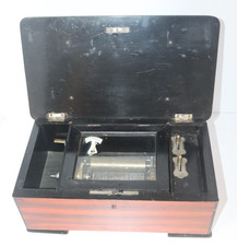 Antike Walzen Spieluhr , 32-Ton-Laufwerk , 6 Melodien um1900