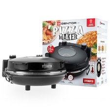 Pizzaofen elektrisch 1200W mit Timer Pizzamaker Sichtfenster Backofen Lahmacun