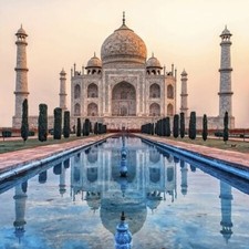 Wandbild: Taj Mahal im Sonnenaufganglicht, Agra, Indien (135942701)